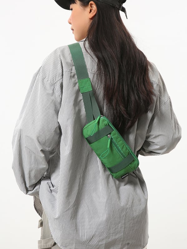 Μίνι τσαντάκι μέσης για τρέξιμο, crossbody σχέδιο, από νάιλον, φερμουάρ, θήκη για κινητό, τρισδιάστατος εξωτερικός σχεδιασμός