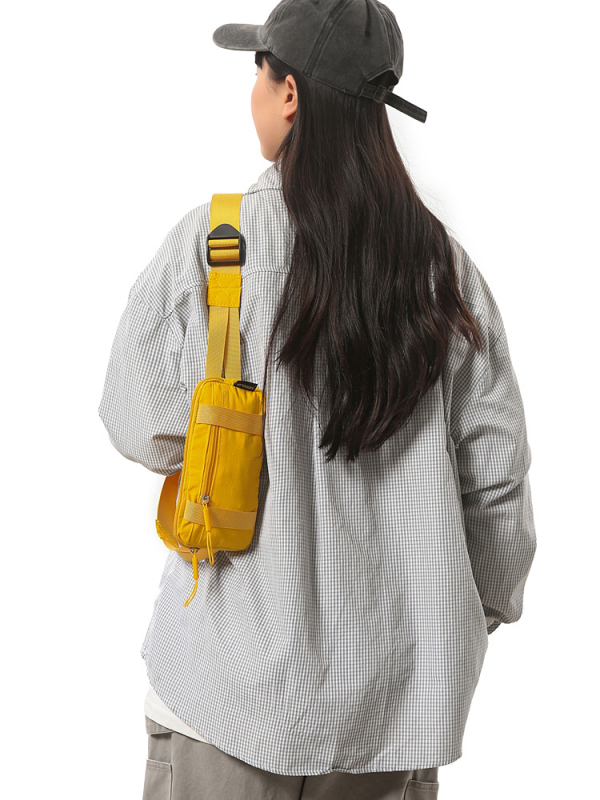 Μίνι τσαντάκι μέσης για τρέξιμο, crossbody σχέδιο, από νάιλον, φερμουάρ, θήκη για κινητό, τρισδιάστατος εξωτερικός σχεδιασμός