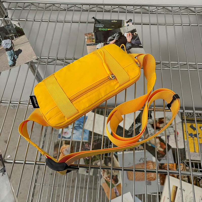 Μίνι τσαντάκι μέσης για τρέξιμο, crossbody σχέδιο, από νάιλον, φερμουάρ, θήκη για κινητό, τρισδιάστατος εξωτερικός σχεδιασμός