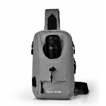 Locoer Geantă de Piept pentru Bărbați, cu Suport pentru Sticlă de Apă, Impermeabilă, Corduroy, Căptușeală Oxford, pentru Călătorii de Afaceri