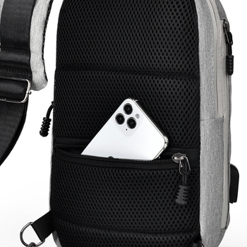 Locoer Geantă de Piept pentru Bărbați, cu Suport pentru Sticlă de Apă, Impermeabilă, Corduroy, Căptușeală Oxford, pentru Călătorii de Afaceri