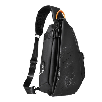 Férfi crossbody táska, utcai stílus, Oxford anyag, légáteresztő, vízálló, lopás elleni védelem, kopásálló (Anyag: Oxford anyag; Funkciók: légáteresztő, vízálló, lopás elleni védelem, kopásálló; Márka: The north moon)