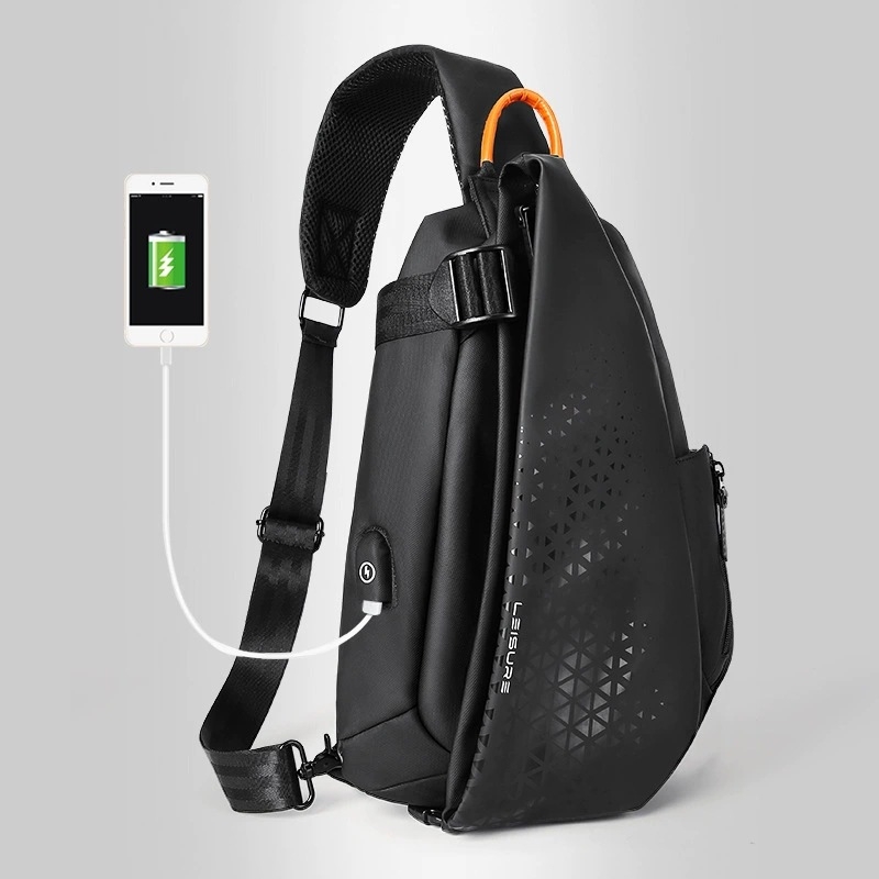 Férfi crossbody táska, utcai stílus, Oxford anyag, légáteresztő, vízálló, lopás elleni védelem, kopásálló (Anyag: Oxford anyag; Funkciók: légáteresztő, vízálló, lopás elleni védelem, kopásálló; Márka: The north moon)