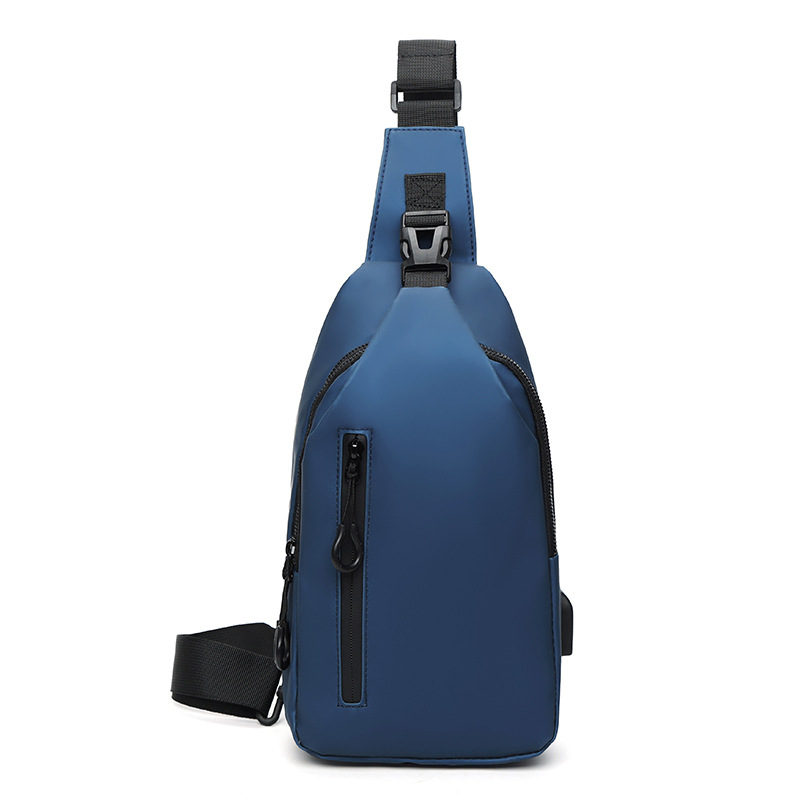 Muška prsna torbica, Oxford tkanina, vodootporna i ultra lagana, USB punjenje, podstava od poliestera