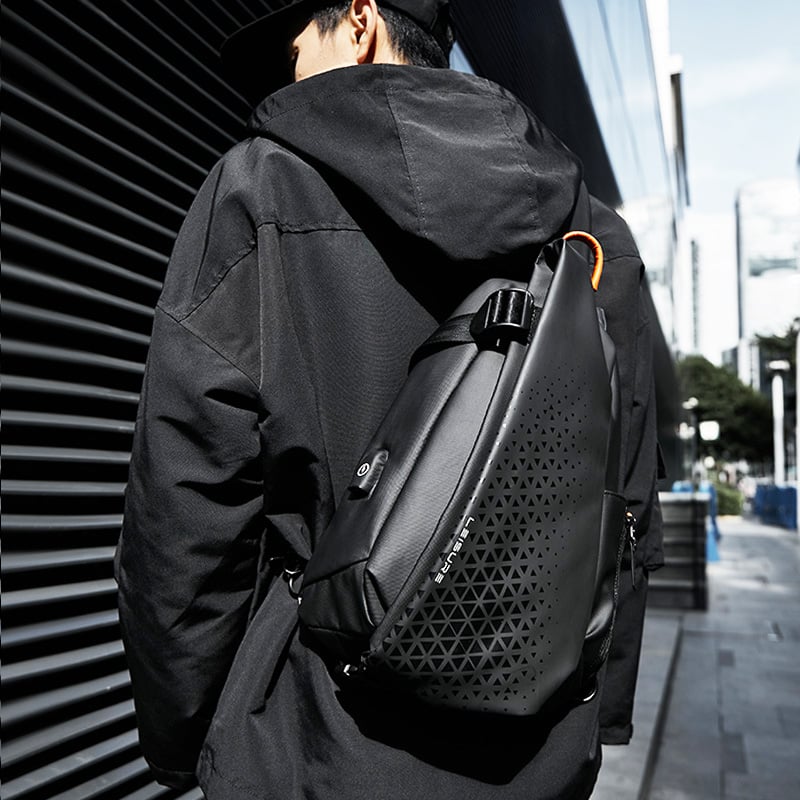 Férfi crossbody táska, nejlonból, vízálló, utcai stílus, KAMUANG