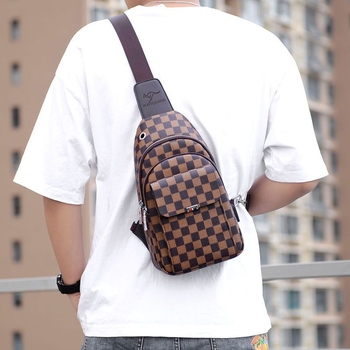 Muška crossbody torbica od PU kože, PVC podstava, za rekreacijsko putovanje