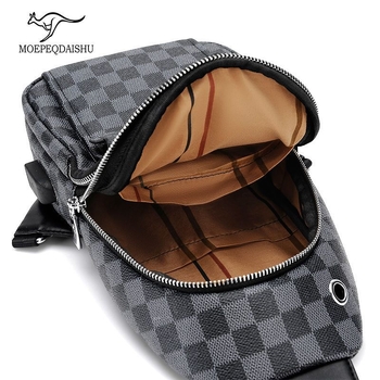 Muška crossbody torbica od PU kože, PVC podstava, za rekreacijsko putovanje