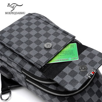 Muška crossbody torbica od PU kože, PVC podstava, za rekreacijsko putovanje