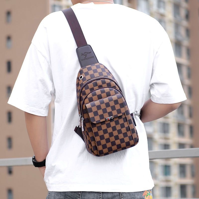 Muška crossbody torbica od PU kože, PVC podstava, za rekreacijsko putovanje