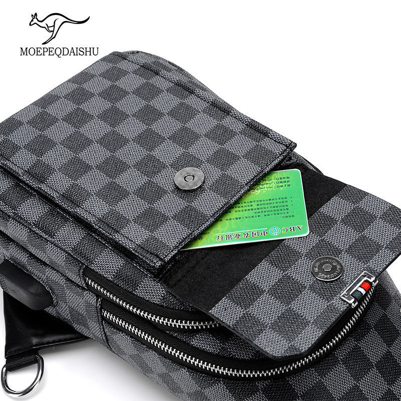 Muška crossbody torbica od PU kože, PVC podstava, za rekreacijsko putovanje