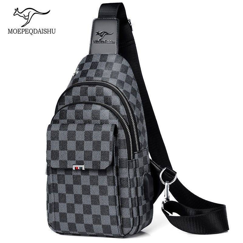 Muška crossbody torbica od PU kože, PVC podstava, za rekreacijsko putovanje