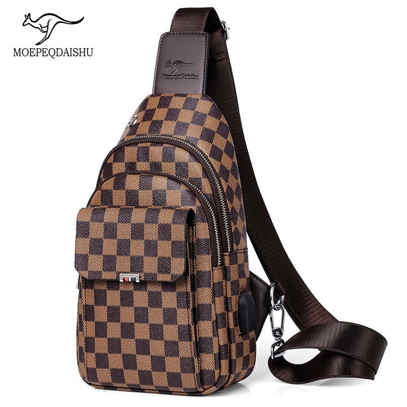 Muška crossbody torbica od PU kože, PVC podstava, za rekreacijsko putovanje