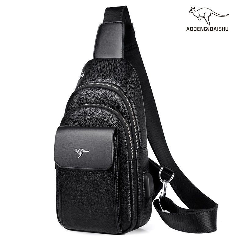 Muška crossbody torbica od PU kože, PVC podstava, za rekreacijsko putovanje