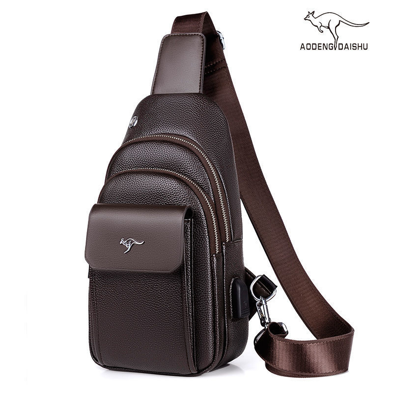 Muška crossbody torbica od PU kože, PVC podstava, za rekreacijsko putovanje