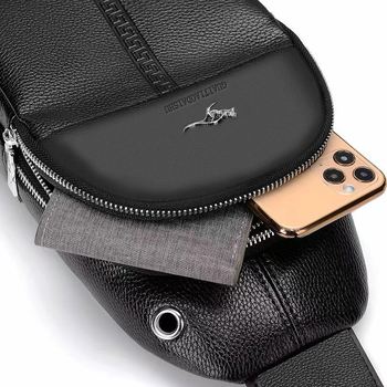 Muška PU kožna torbica za prsni dio preko ramena, putna torba za putovanja, 8-inčni laptop, lagana, vodootporna, zaštita od krađe