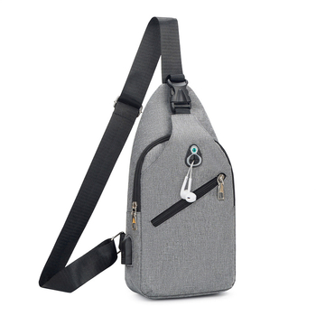 Muška crossbody torba - vodootporna s USB punjenjem, izdržljiv najlon, podloga od poliestera, pogodna za putovanja i posao