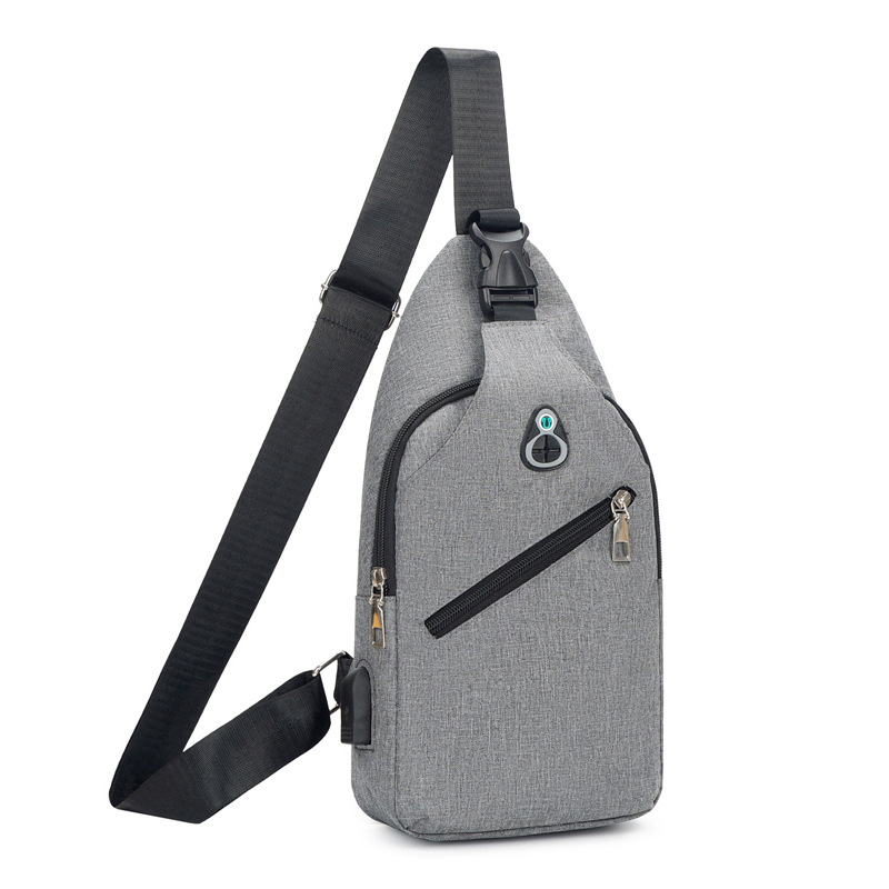 Muška crossbody torba - vodootporna s USB punjenjem, izdržljiv najlon, podloga od poliestera, pogodna za putovanja i posao