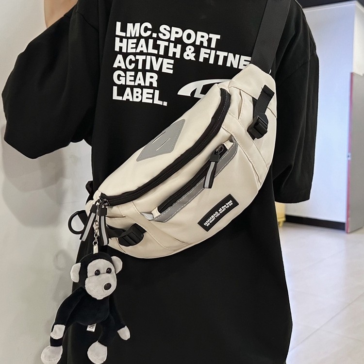 Τσάντα crossbody για άνδρες, μινιμαλιστικός αστικός στυλ, Oxford ύφασμα, κλείσιμο με φερμουάρ, θήκες για κινητό και έγγραφα, εσωτερική τσέπη.