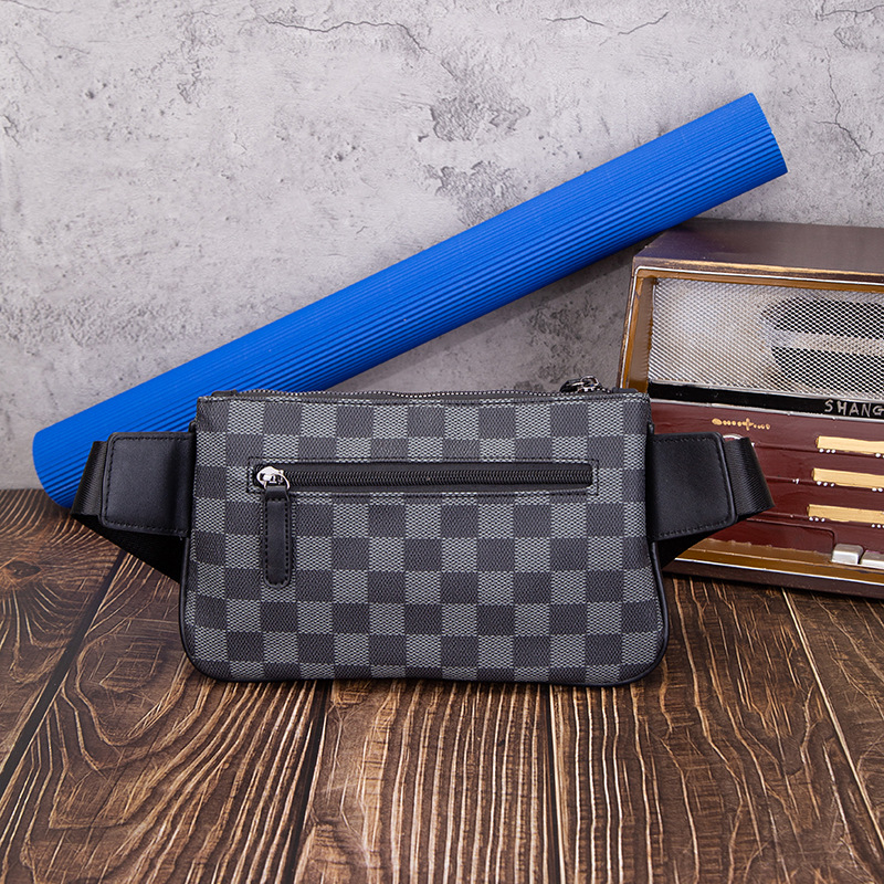 Muška prsna torba – gradski stil, PVC, vodootporna, crossbody, kapacitet za 8-inčni prijenosnik, poliesterova podstava