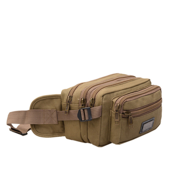 Geantă pentru talie din pânză pentru bărbați — rezistență la uzură, bretele din bandă textilă, căptușeală poliester, Golden Firebird, model 1055