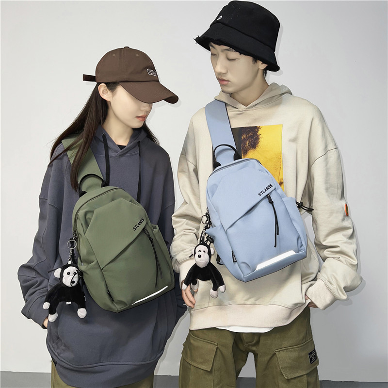 Muška torba za prsa, gradski minimalistički stil, Oxford tkanina, poliesterna podstava, za slobodno vrijeme putovanja