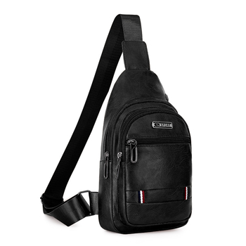 Geantă de talie pentru bărbați - piele PU, impermeabilă, antifurt, multifuncțională, design crossbody