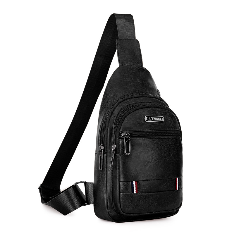 Geantă de talie pentru bărbați - piele PU, impermeabilă, antifurt, multifuncțională, design crossbody