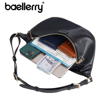 Baellerry muška PU torba preko tijela — vodootporna, otporna na habanje, proširiva, s najlonskom podlogom