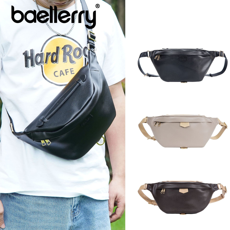 Baellerry muška PU torba preko tijela — vodootporna, otporna na habanje, proširiva, s najlonskom podlogom