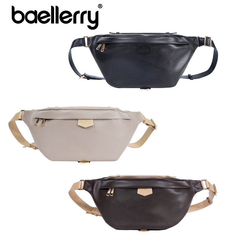 Baellerry muška PU torba preko tijela — vodootporna, otporna na habanje, proširiva, s najlonskom podlogom