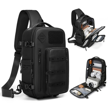 Muška crossbody torba — Outwalk, Oxford platno, vodootporna, suho/mokro odjeljke, stil za slobodno vrijeme