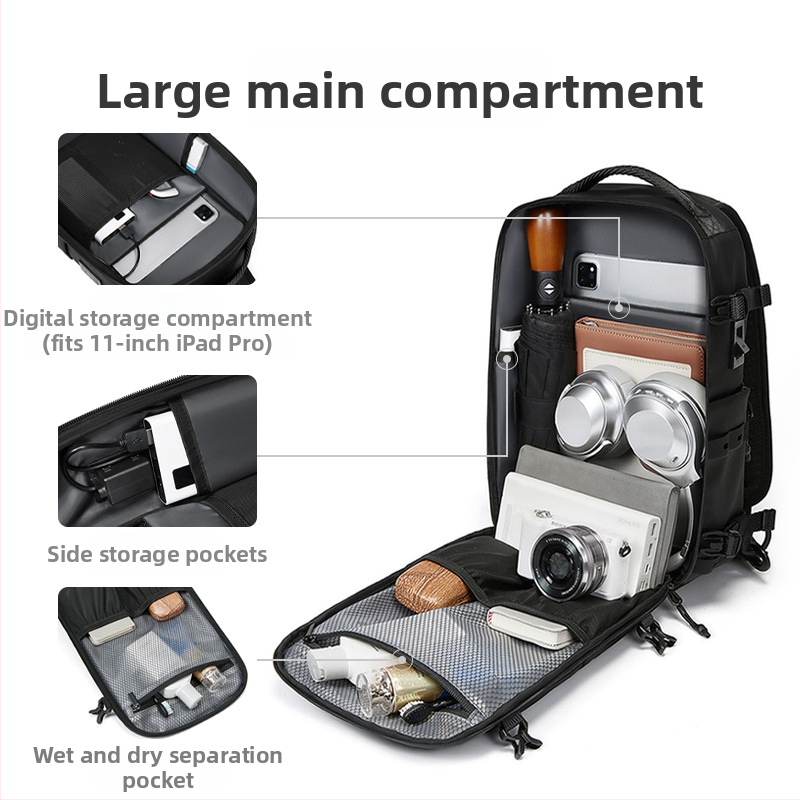 Muška crossbody torba — Outwalk, Oxford platno, vodootporna, suho/mokro odjeljke, stil za slobodno vrijeme