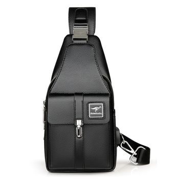 Férfi mellkas táska természetes bőrből, városi minimalizmus, kétszintű marhabőr, mindennapi használatra