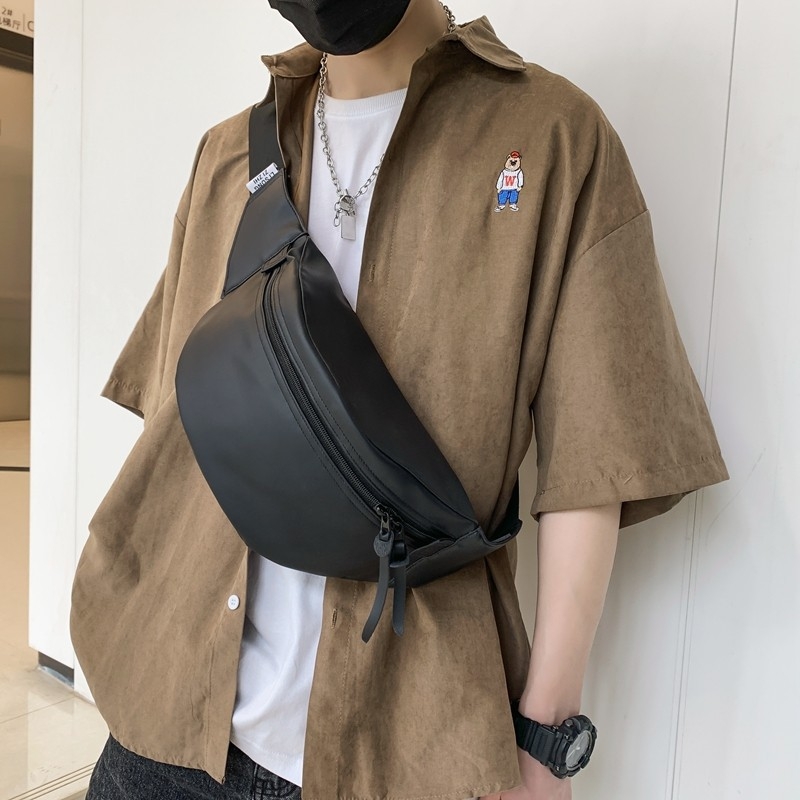 Muška torba na prsa, street-trend stil, PU materijal, vodootporna, podstava od poliestera