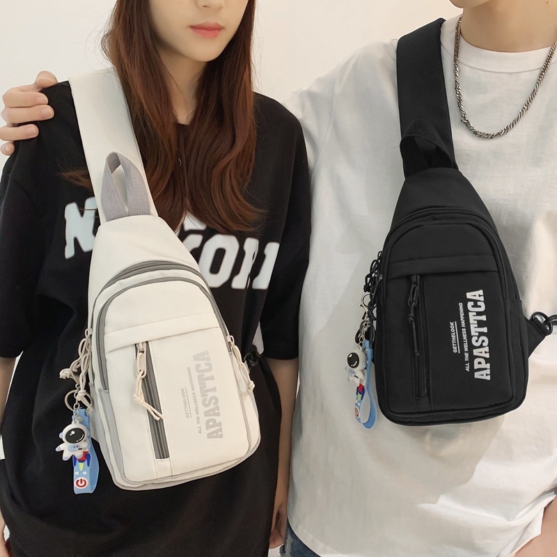 Najlon crossbody torba u urbanom stilu jednostavnosti, zatvarač, unutarnji džep za mobitel
