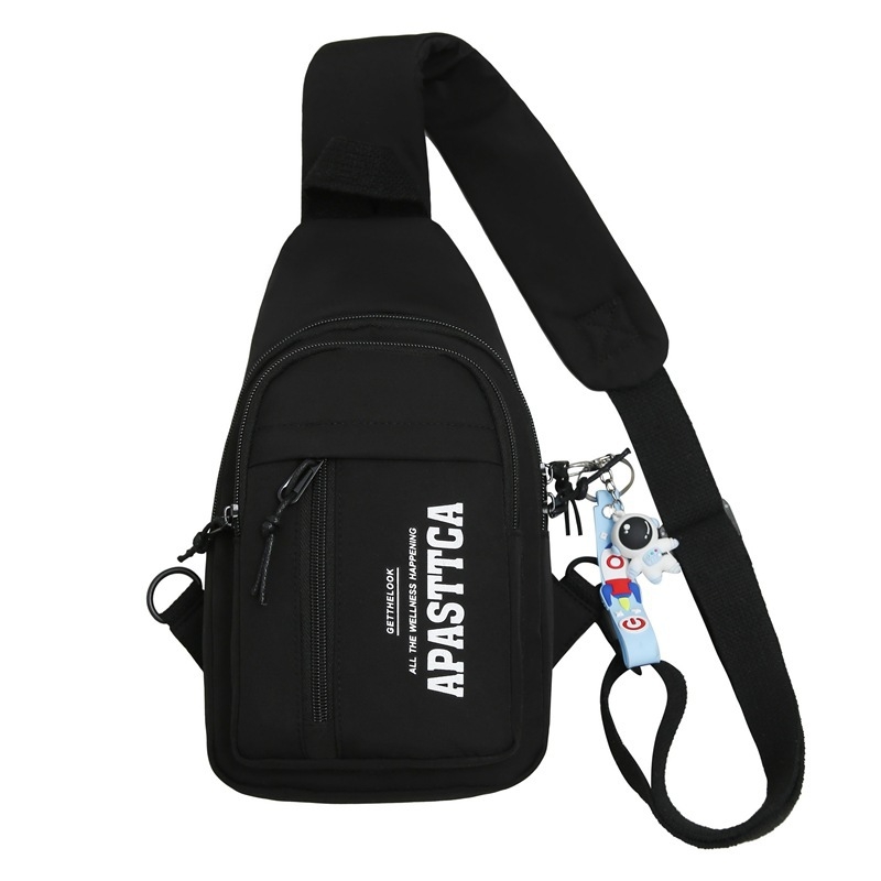 Najlon crossbody torba u urbanom stilu jednostavnosti, zatvarač, unutarnji džep za mobitel