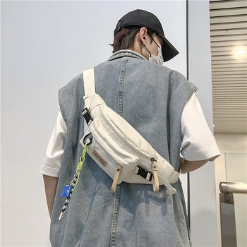 Najlon crossbody torba preko tijela sa zatvaračem, džep za telefon, podstava od poliestera, gradski stil