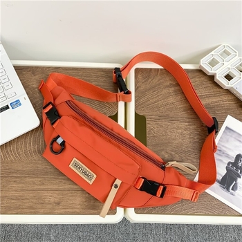 Najlon crossbody torba preko tijela sa zatvaračem, džep za telefon, podstava od poliestera, gradski stil