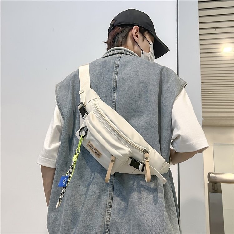 Najlon crossbody torba preko tijela sa zatvaračem, džep za telefon, podstava od poliestera, gradski stil