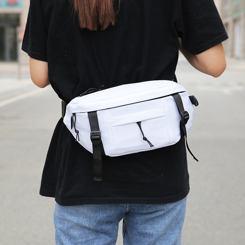Muška torba oko struka (unisex stil, najlon, otporna na habanje, jednofarbni uzorak, svakodnevna uporaba)