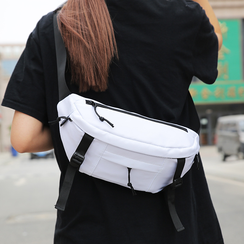 Muška torba oko struka (unisex stil, najlon, otporna na habanje, jednofarbni uzorak, svakodnevna uporaba)