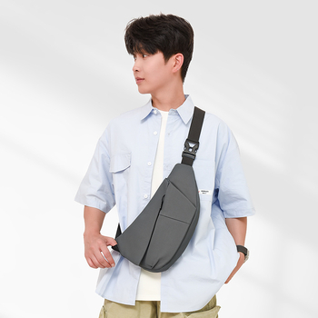 Muška crossbody torba za sport i putovanja — PU materijal, ultra lagana, otporna na habanje, podstava od poliestera, izdanje jesen 2025