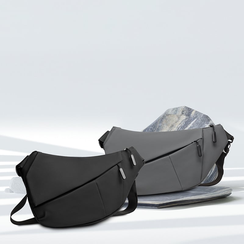 Muška crossbody torba za sport i putovanja — PU materijal, ultra lagana, otporna na habanje, podstava od poliestera, izdanje jesen 2025