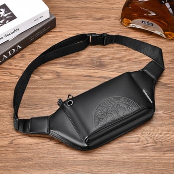 Pánska pásová taška – PU koža, odolná voči opotrebeniu, leto 2023