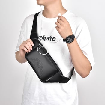 Pánska pásová taška – PU koža, odolná voči opotrebeniu, leto 2023