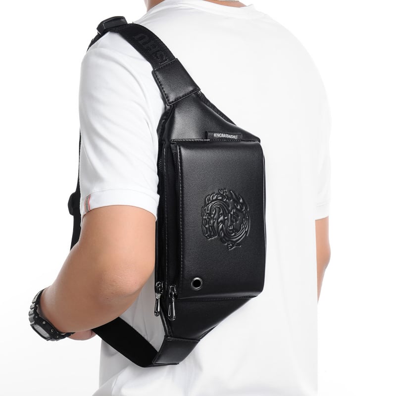 Pánska pásová taška – PU koža, odolná voči opotrebeniu, leto 2023