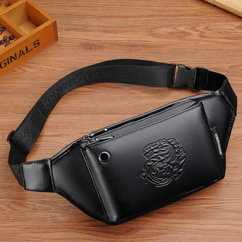 Pánska pásová taška – PU koža, odolná voči opotrebeniu, leto 2023