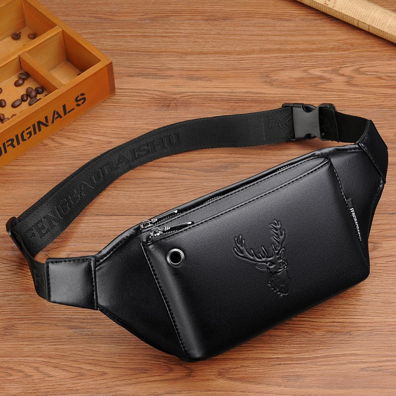 Pánska pásová taška – PU koža, odolná voči opotrebeniu, leto 2023