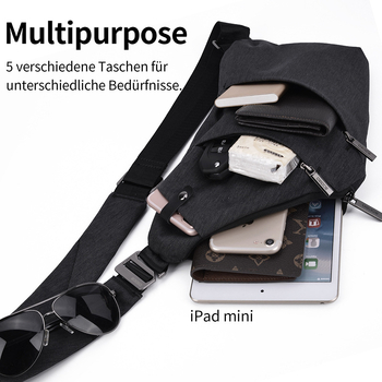 OSOCE Muška crossbody torba Generation B13, Street Trend stil, poliester, prozračna i ultra lagana, za slobodno vrijeme putovanja