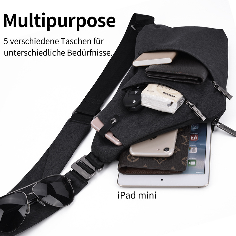 OSOCE Muška crossbody torba Generation B13, Street Trend stil, poliester, prozračna i ultra lagana, za slobodno vrijeme putovanja